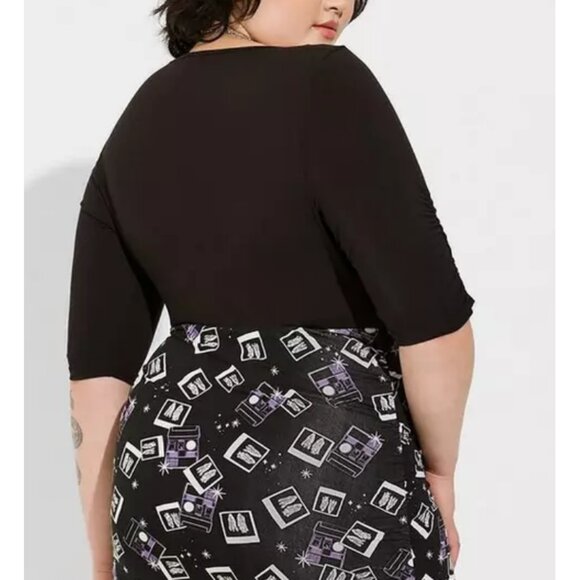 NWT Torrid 2 Warner Bros Beetlejuice Mini Super Soft Shirring Dress 2X 18 20 - Picture 5 of 10